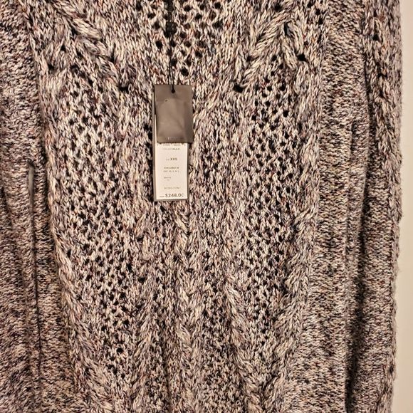 BCBGMAXAZRIA‎ Open-Stitch Cable-Knit Sweater Super Soft Oversized Cozy XXS NEW - Picture 10 of 13